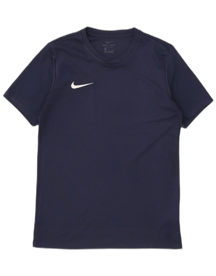 Мужская футболка NIKE Dri Fit среднего размера, темно-синий, полиэстер