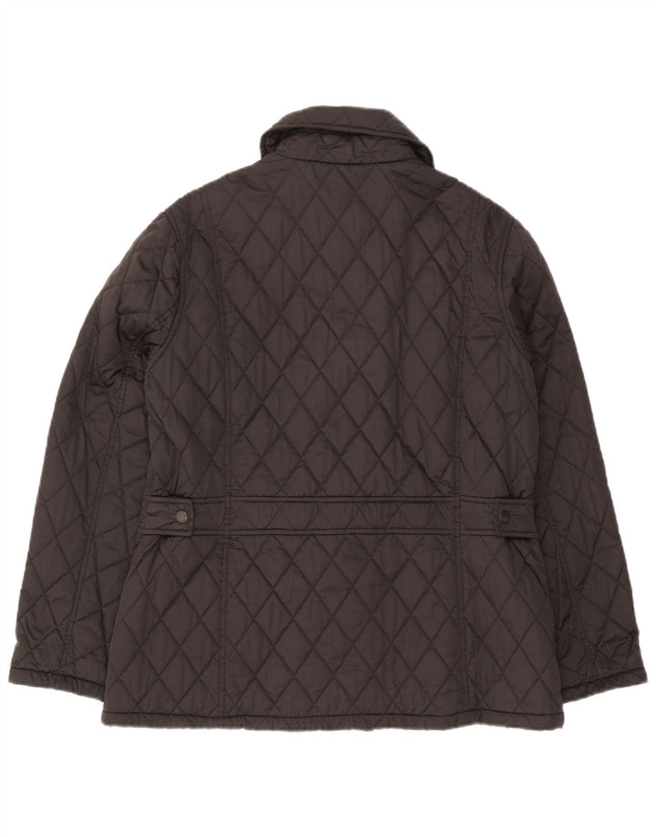 Женская двубортная стеганая куртка Barbour UK 16, большой серый полиэстер