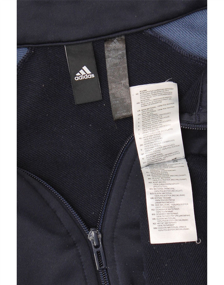 Мужской спортивный костюм ADIDAS с графическим рисунком, верхняя куртка XL, темно-синий, с цветными блоками