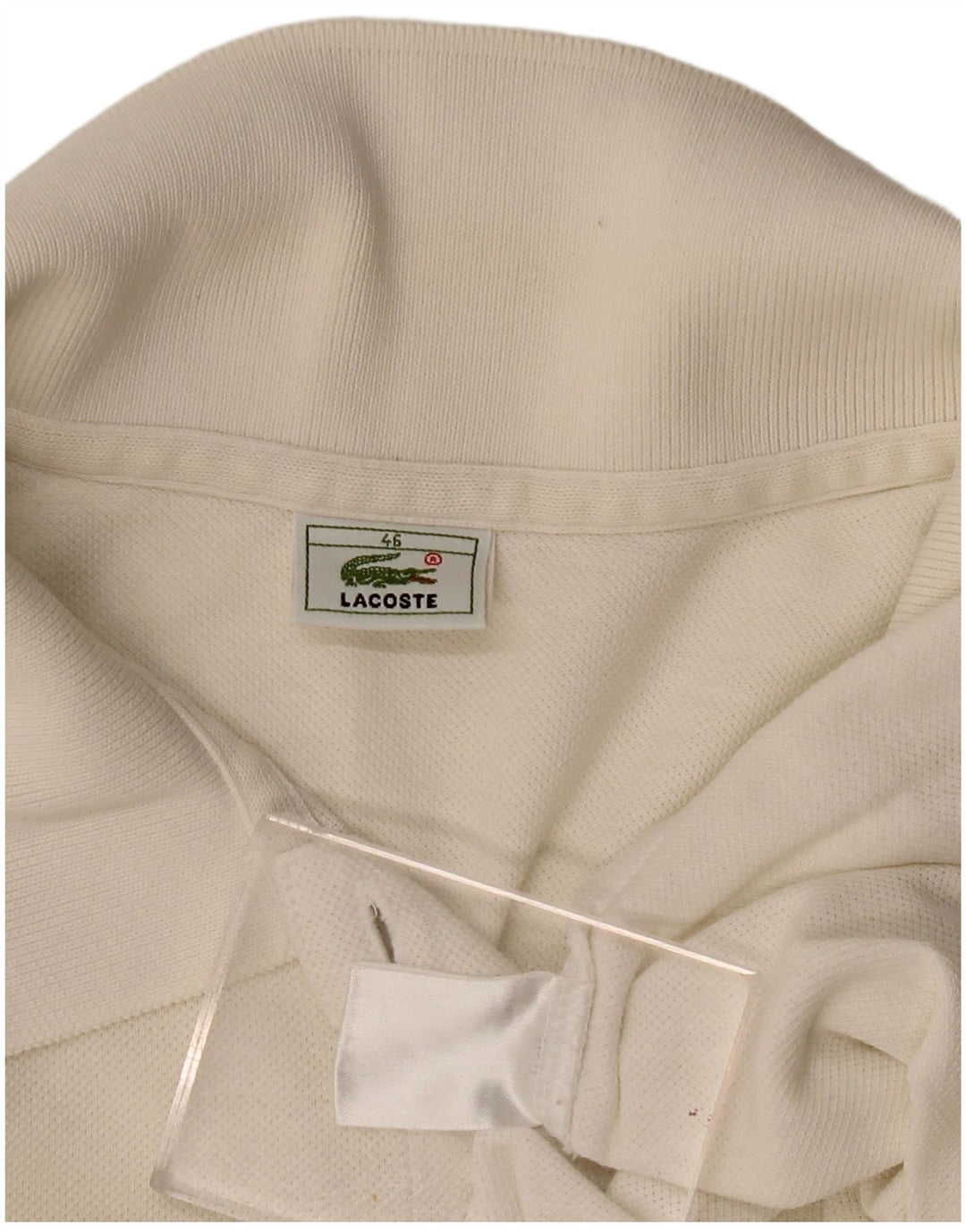 Женская рубашка-поло без рукавов Lacoste, размер 46 XL, белая