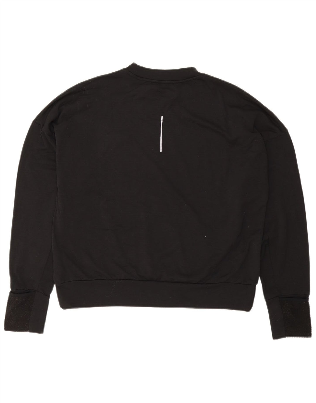 Женский оверсайз-топ NIKE для бега с длинным рукавом UK 10, маленький черный полиэстер