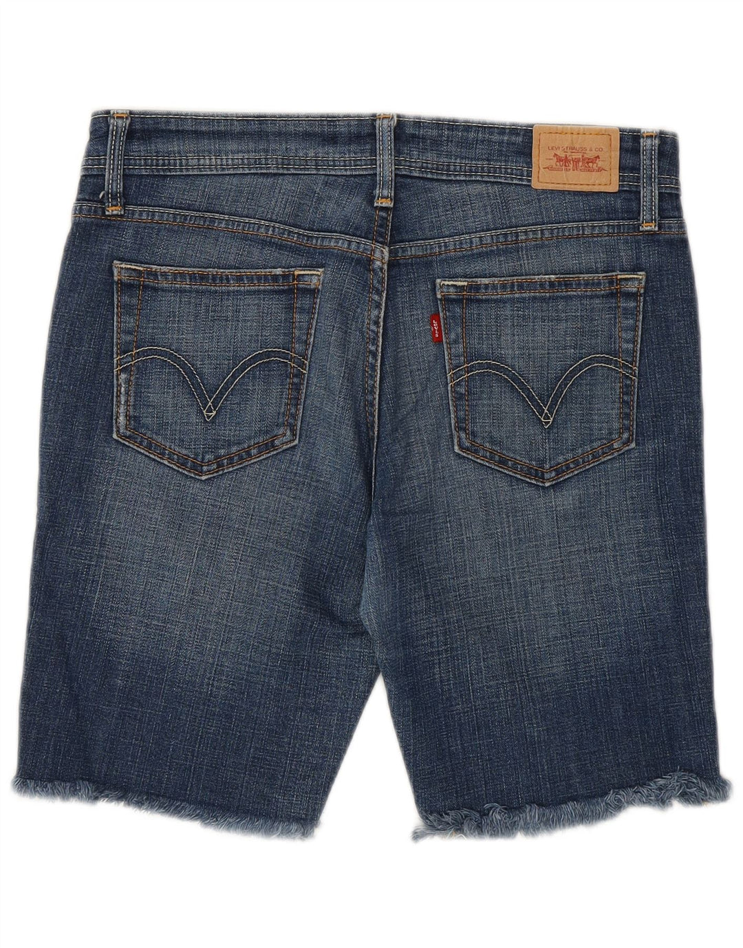 Женские джинсовые шорты Levi's 518 с низкой талией, размер 7, средние W30, синие, хлопок
