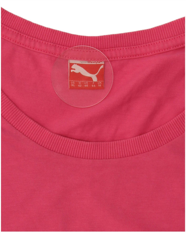 Женская футболка Puma Top UK 16, большая розовая