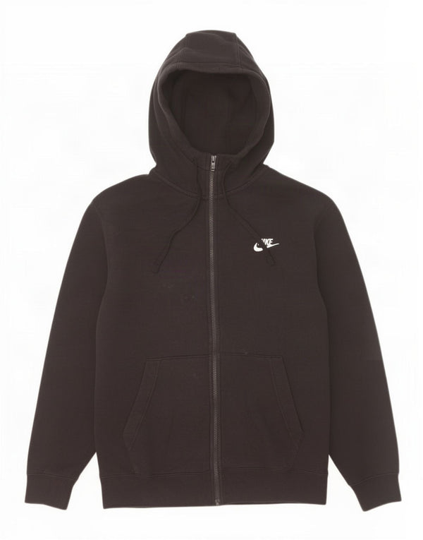 Мужской свитер с капюшоном на молнии Nike, большой черный, хлопковый