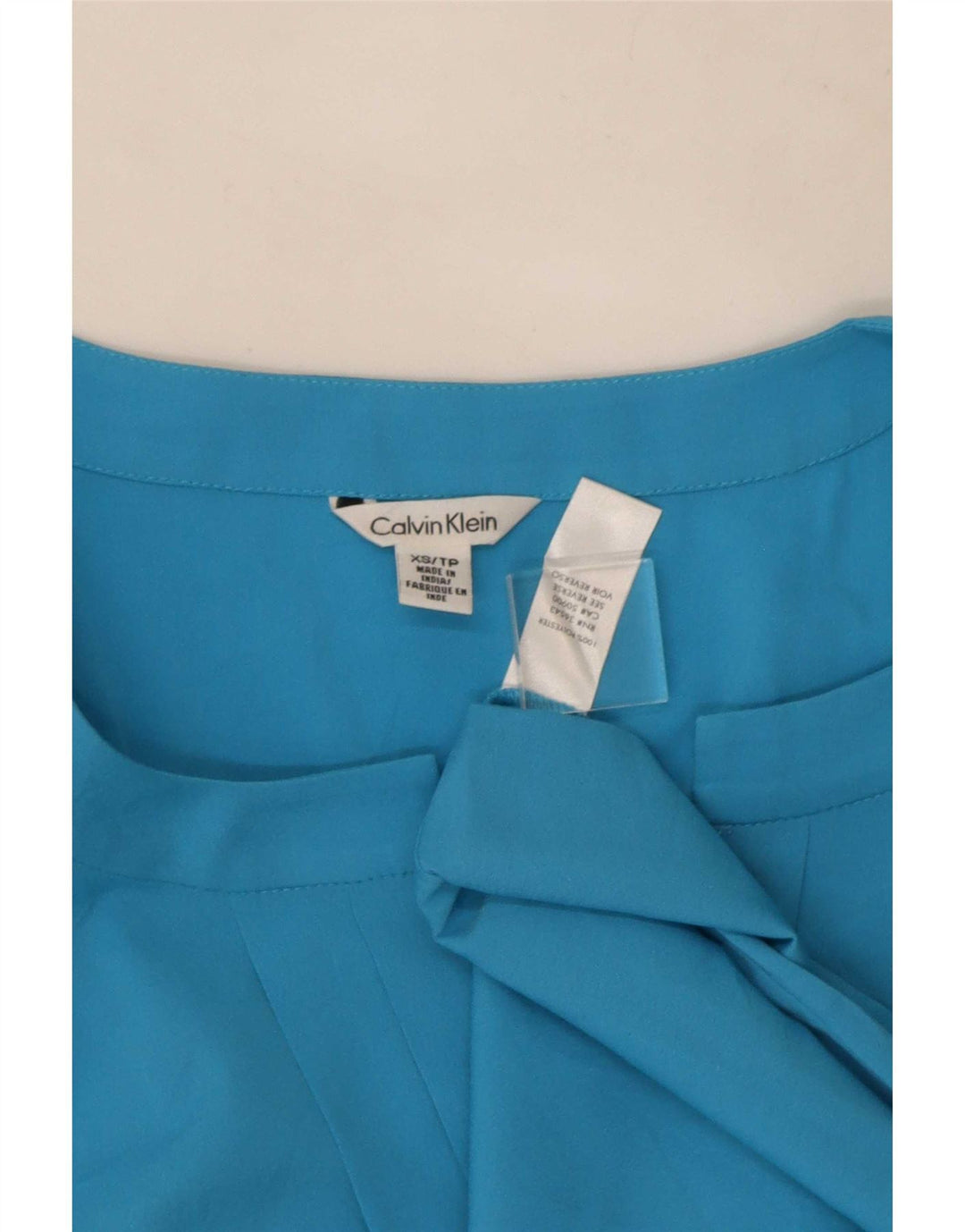 Женская блузка без рукавов Calvin Klein, топ UK 6 XS, синий полиэстер