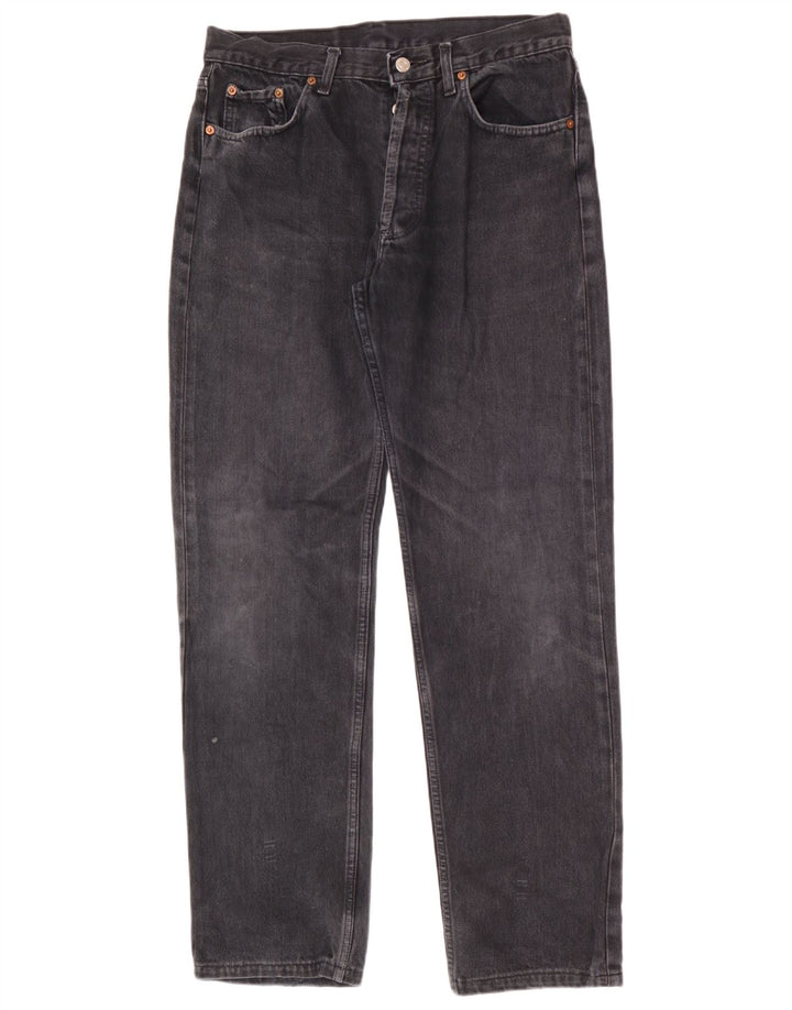 Мужские прямые джинсы Levi's 501 W34 L34, черный хлопок
