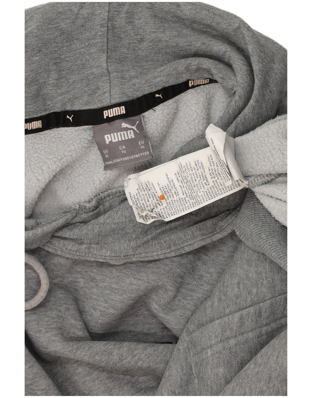 Мужской джемпер с капюшоном PUMA XL, серый хлопок