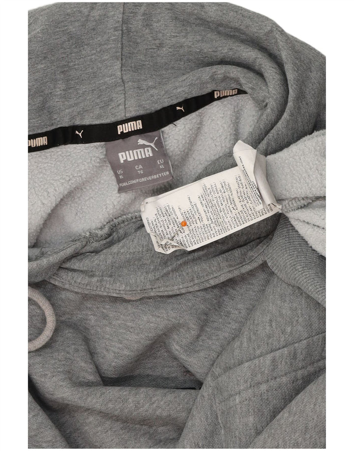 Мужской джемпер с капюшоном PUMA XL, серый хлопок