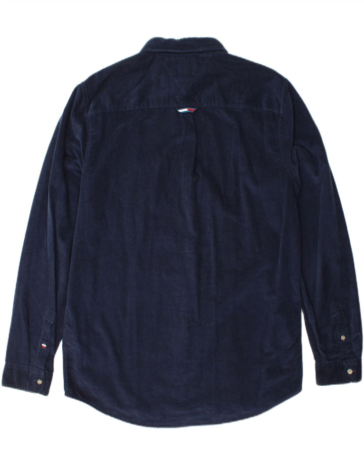 TOMMY HILFIGER Мужская вельветовая рубашка среднего размера, разноцветный хлопок с цветными блоками