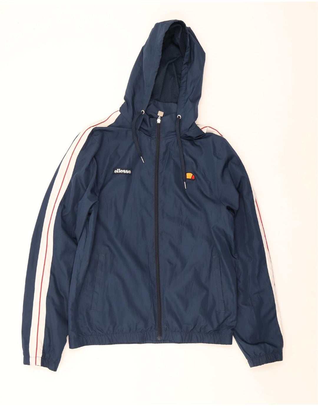 Мужская дождевик Ellesse с капюшоном UK 42 XL Синий Полиэстер с цветными блоками