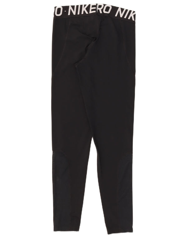 Женские леггинсы с рисунком Nike Dri Fit UK 14, большие черные цветные блоки