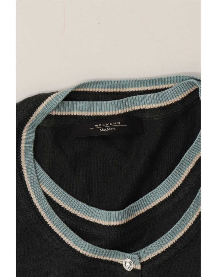 Женский кардиган выходного дня Max Mara UK 16, большой зеленый цвет