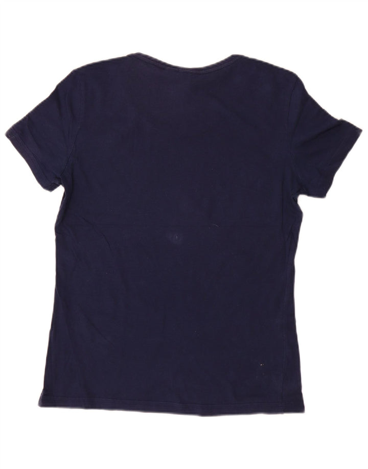 Женская футболка с рисунком Adidas Top UK 12 Medium Navy Blue