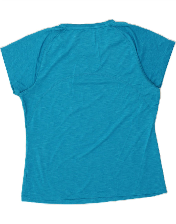 IZOD Womens T-Shirt Top UK 16 Large Blue Flecked Polyester Vintage Izod and Second-Hand Izod from Messina Hembry 
