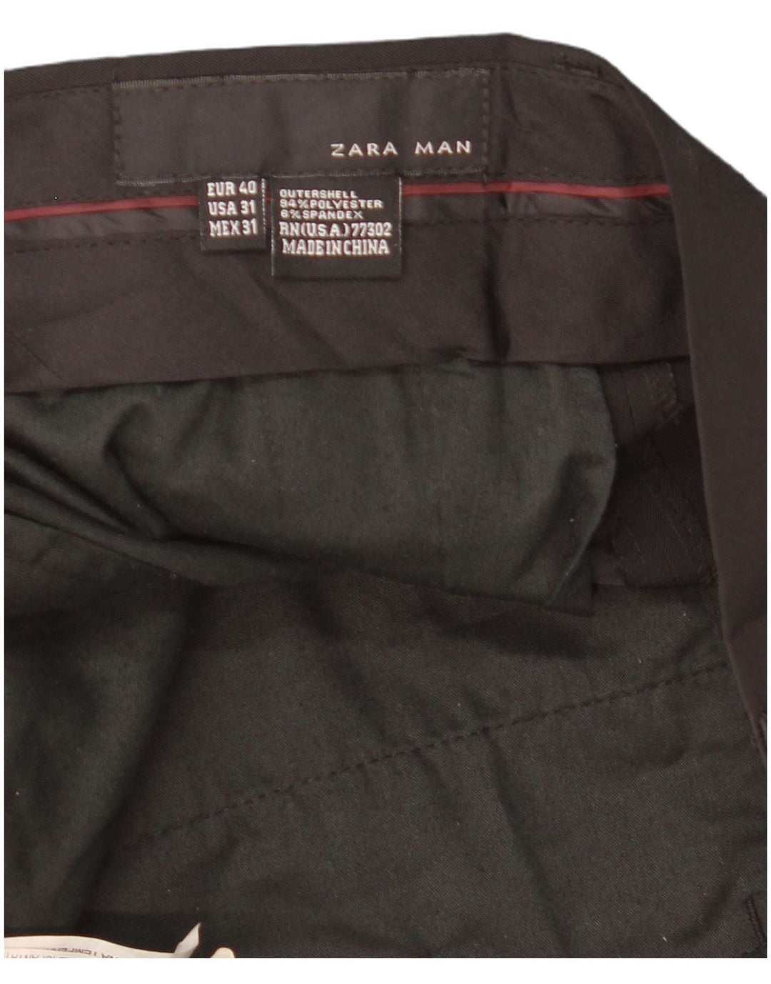 Мужские прямые брюки чинос ZARA EU 40 Medium W31 L34, черный полиэстер