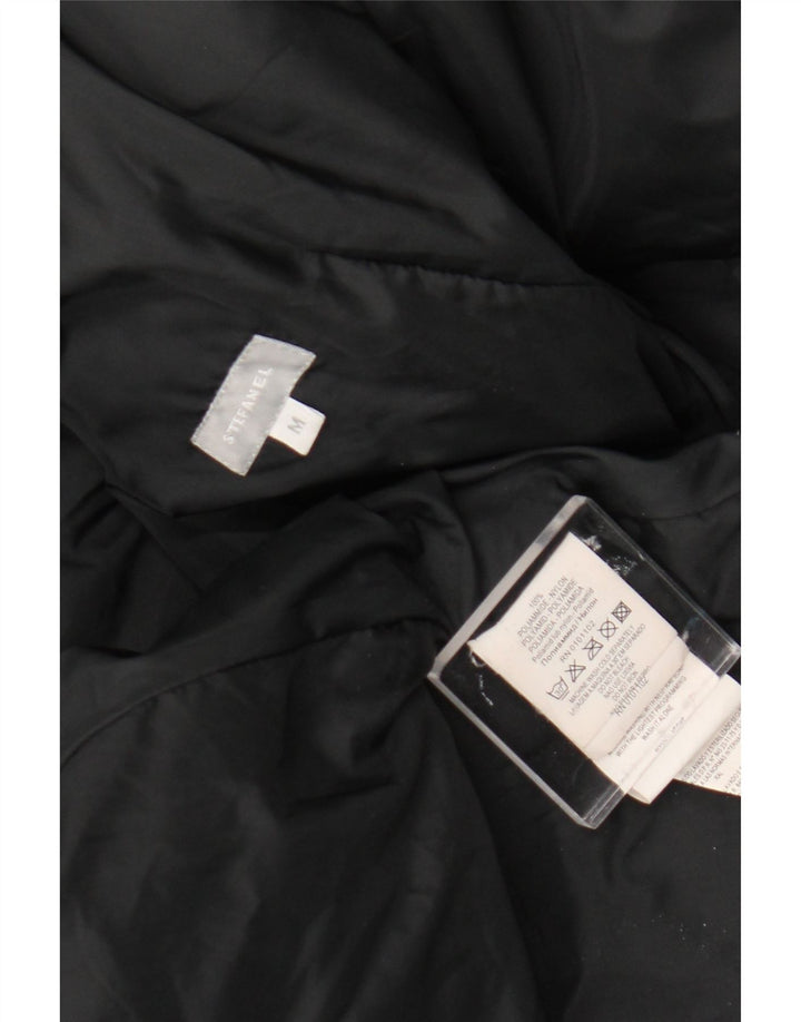 Женская стеганая куртка Stefanel UK 12, средний черный нейлон