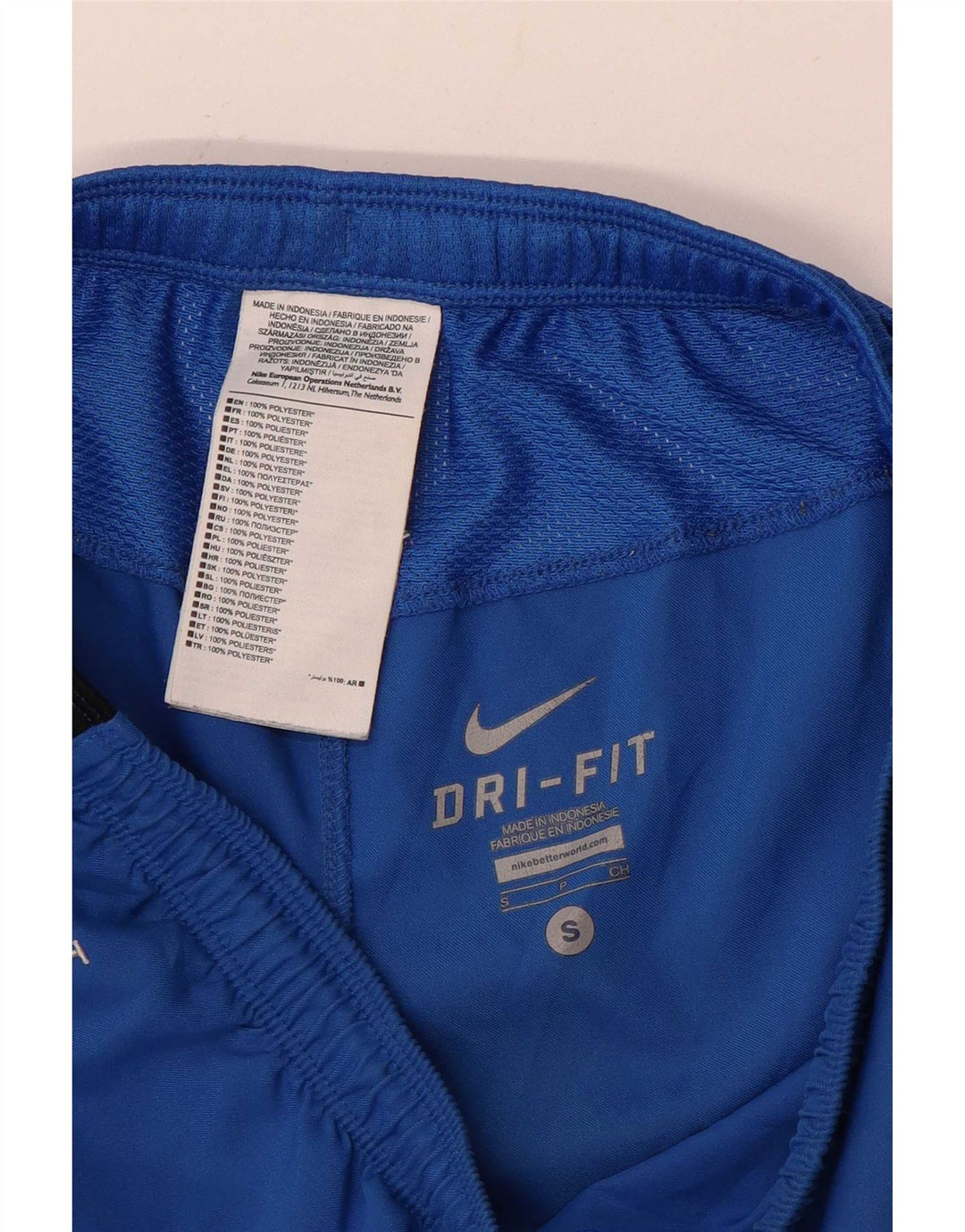 Мужские спортивные шорты Nike Dri Fit, маленький синий полиэстер с цветными блоками