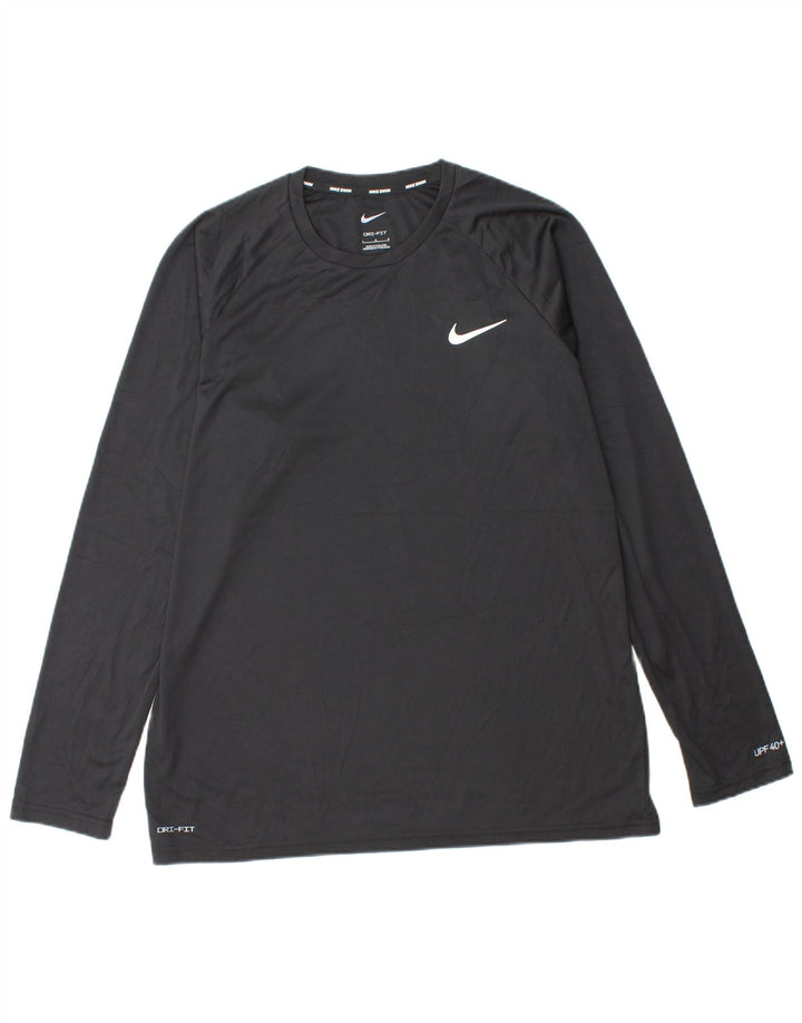 Мужской топ NIKE Dri Fit с длинным рукавом, большой черный