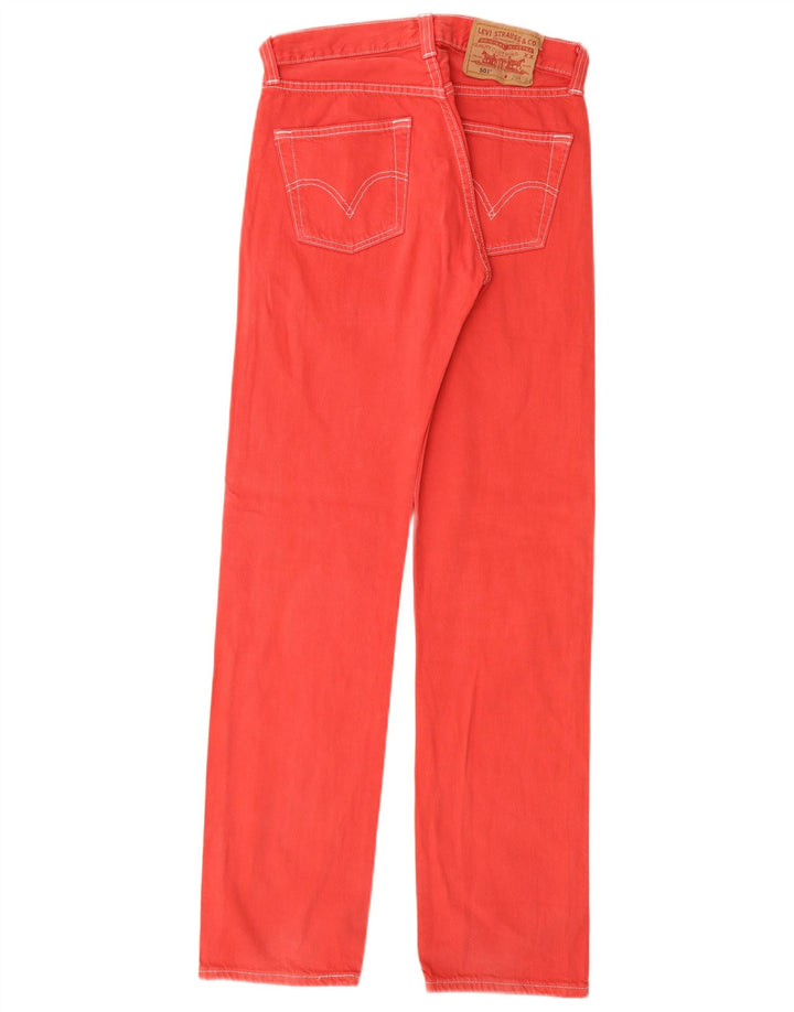 Женские прямые джинсы Levi's 501 W29 L32, красный хлопок