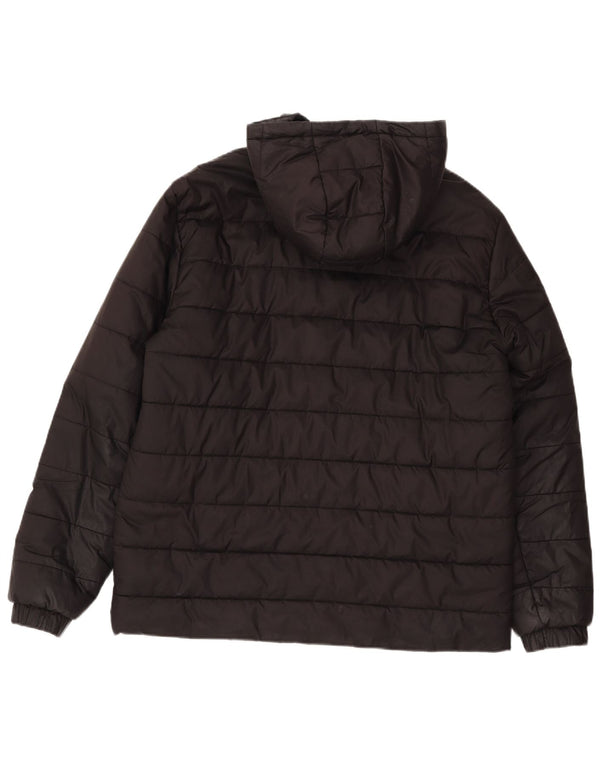 Puma Mens Hooded Padded Jacket UK 40 Large Black Polyester