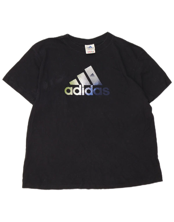 Мужская футболка с рисунком Adidas Top Medium Black Cotton Sports