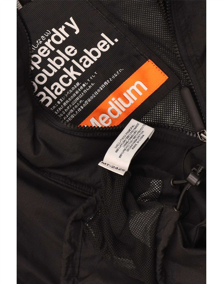 Мужская ветровка с рисунком Superdry UK 38, средний черный нейлон