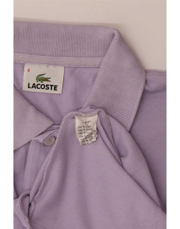Мужская рубашка-поло Lacoste, размер 4, средний фиолетовый хлопок