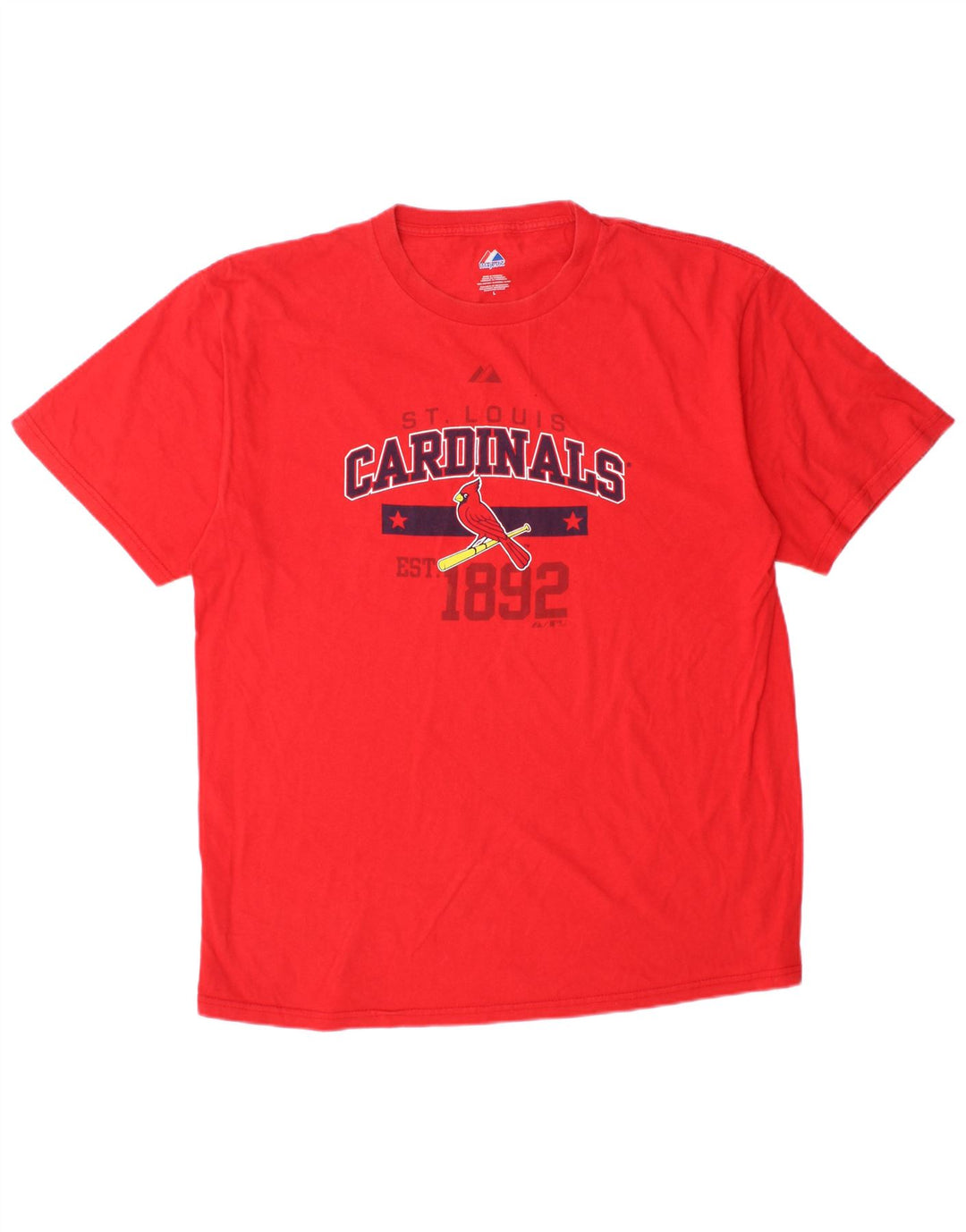 Мужская футболка MAJESTIC St. Louis Cardinals с рисунком, большой красный хлопковый топ