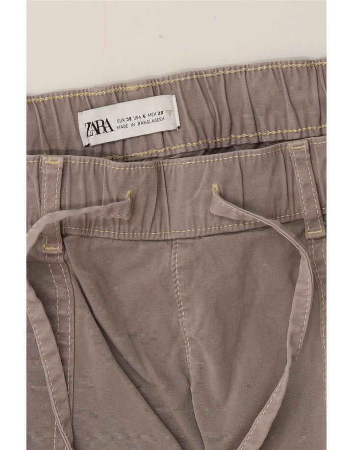 Женские прямые брюки карго Zara EU 38 Small W28 L28 Серые