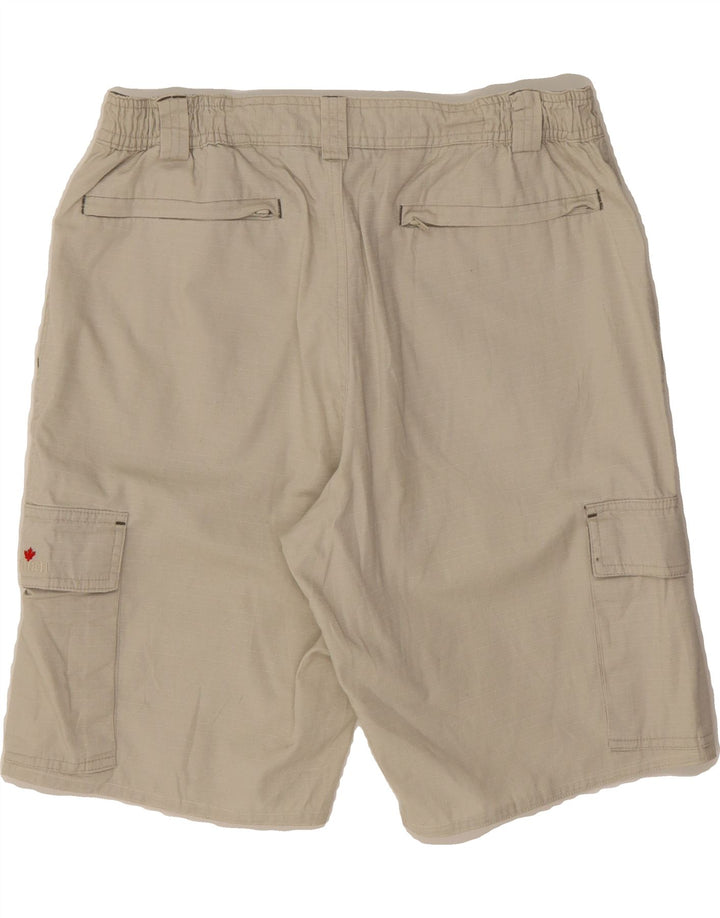 CANADIAN Mens Cargo Shorts IT 48 Medium W30 Beige Check Cotton Vintage Canadian and Second-Hand Canadian from Messina Hembry 
