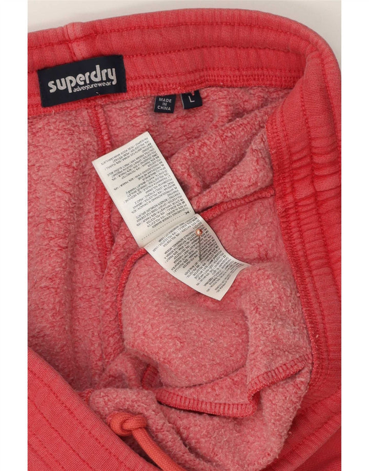 Мужские спортивные шорты Superdry, средний красный хлопок, хлопок