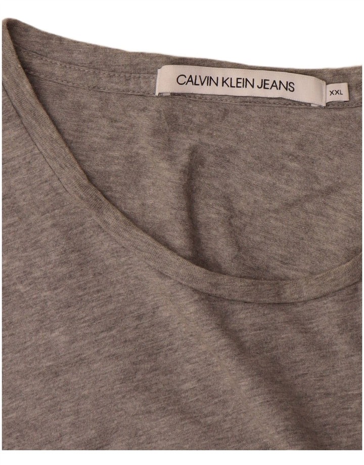 Мужская футболка с рисунком Calvin Klein Jeans Top 2XL Серая