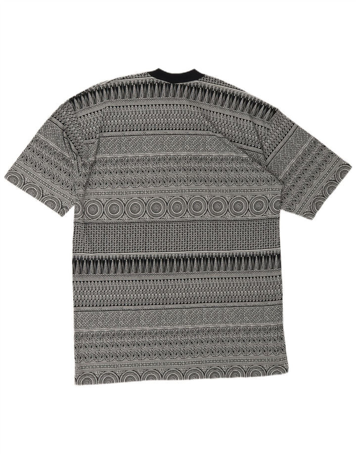 Kenzo Мужская футболка с абстрактным узором, топ 2XL, серый дизайнерский хлопок с геометрическим рисунком