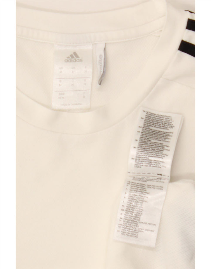 Мужская футболка ADIDAS Climalite, верх среднего размера, белый полиэстер с цветными блоками