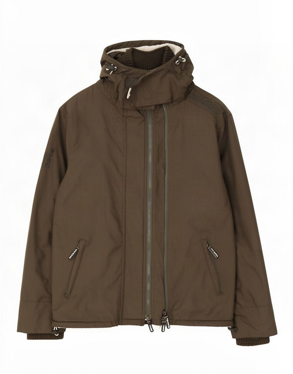Мужская ветровка с капюшоном Superdry UK 40, большой цвет хаки