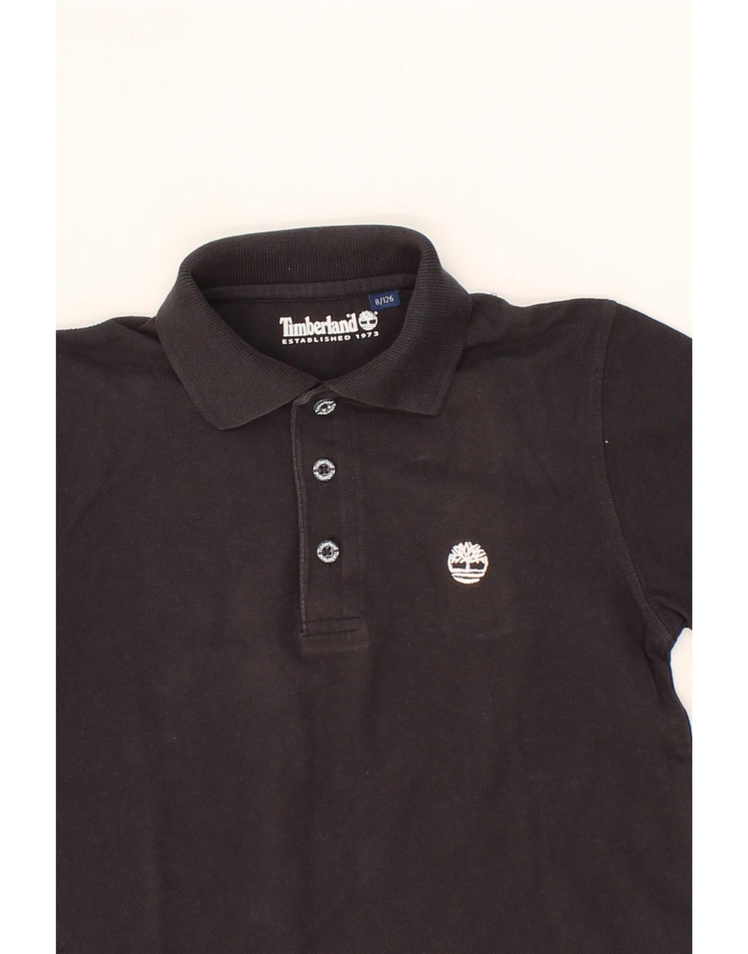 TIMBERLAND Boys Polo Shirt 7-8 Years Grey Cotton Vintage Timberland and Second-Hand Timberland from Messina Hembry 