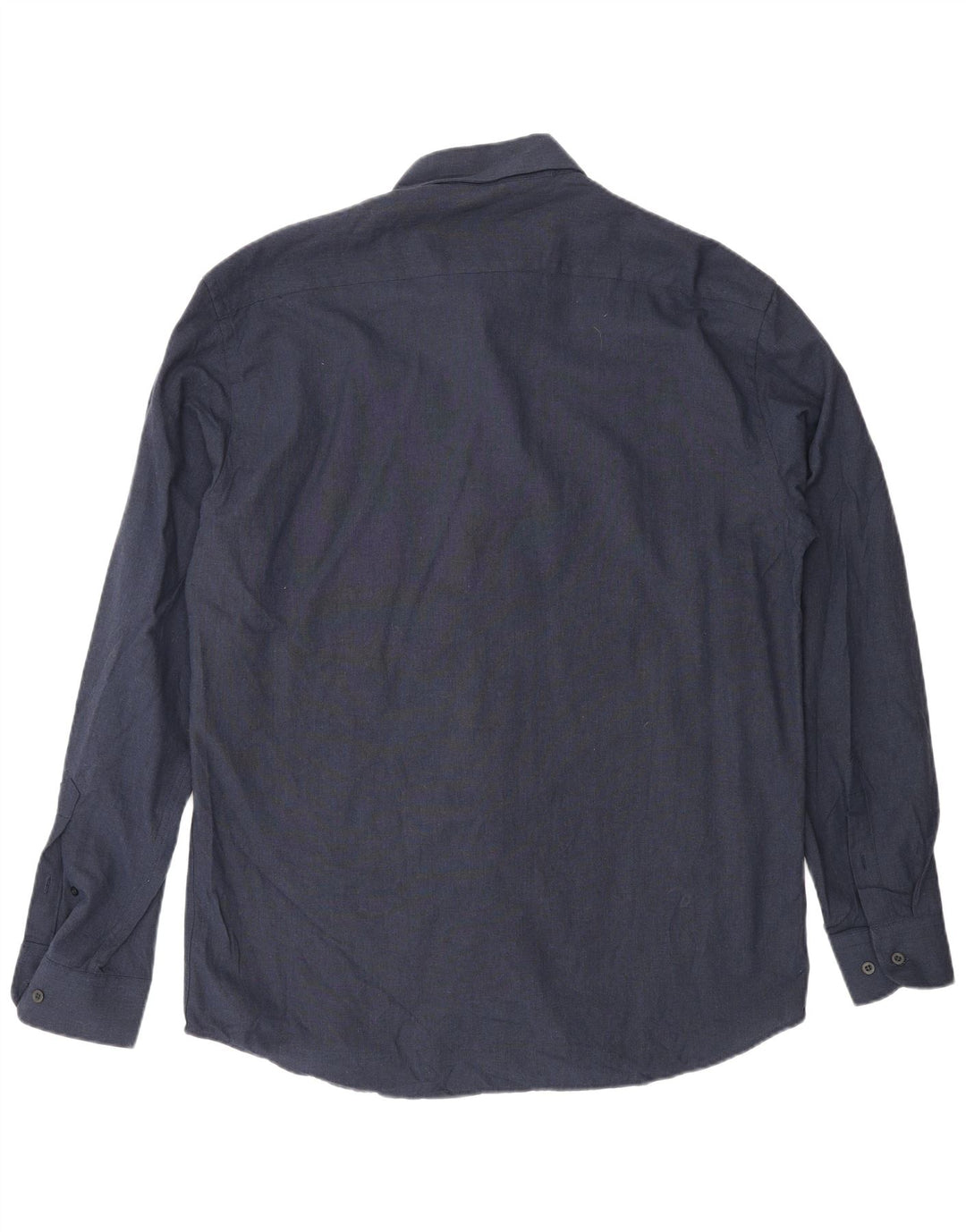 Мужская рубашка Massimo Dutti, размер 42, большая, темно-синяя, вискоза