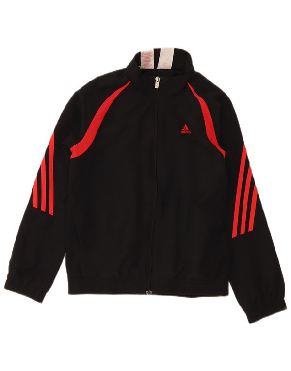 Спортивный костюм Adidas для мальчиков с графическим рисунком, верхняя куртка 9-10 лет, черный с цветными блоками