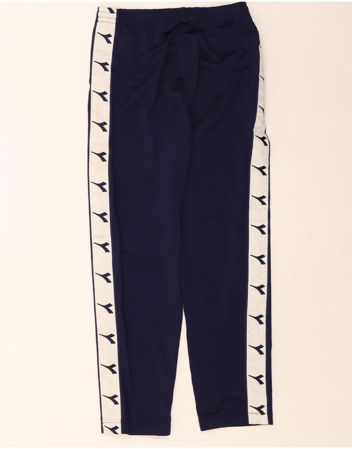 DIADORA Mens Graphic Tracksuit Trousers Medium  Navy Blue Colourblock Vintage Diadora and Second-Hand Diadora from Messina Hembry 