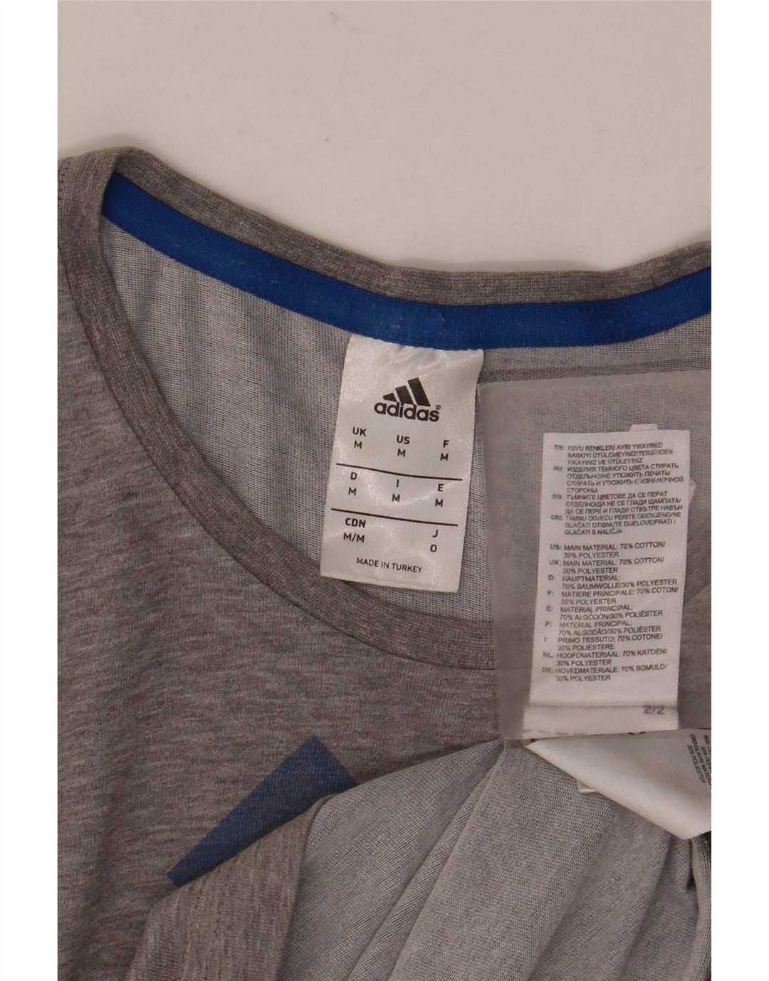 Мужская футболка ADIDAS с рисунком, хлопковый топ среднего серого цвета с крапинками