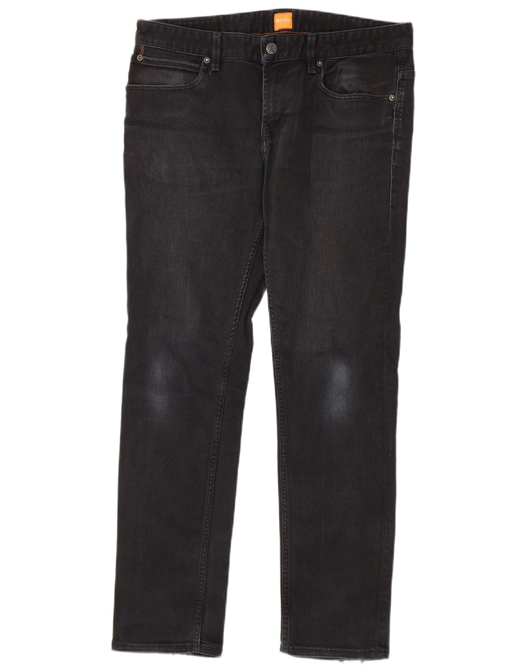 Мужские узкие джинсы Hugo Boss W34 L32, черный хлопок