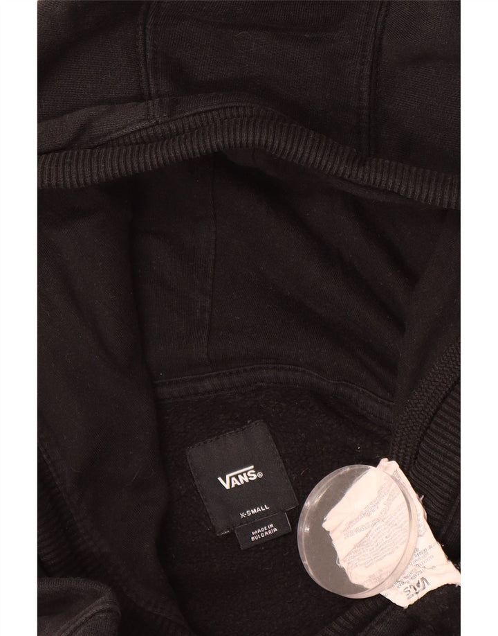 VANS Mens Graphic Hoodie Jumper Small Black Cotton