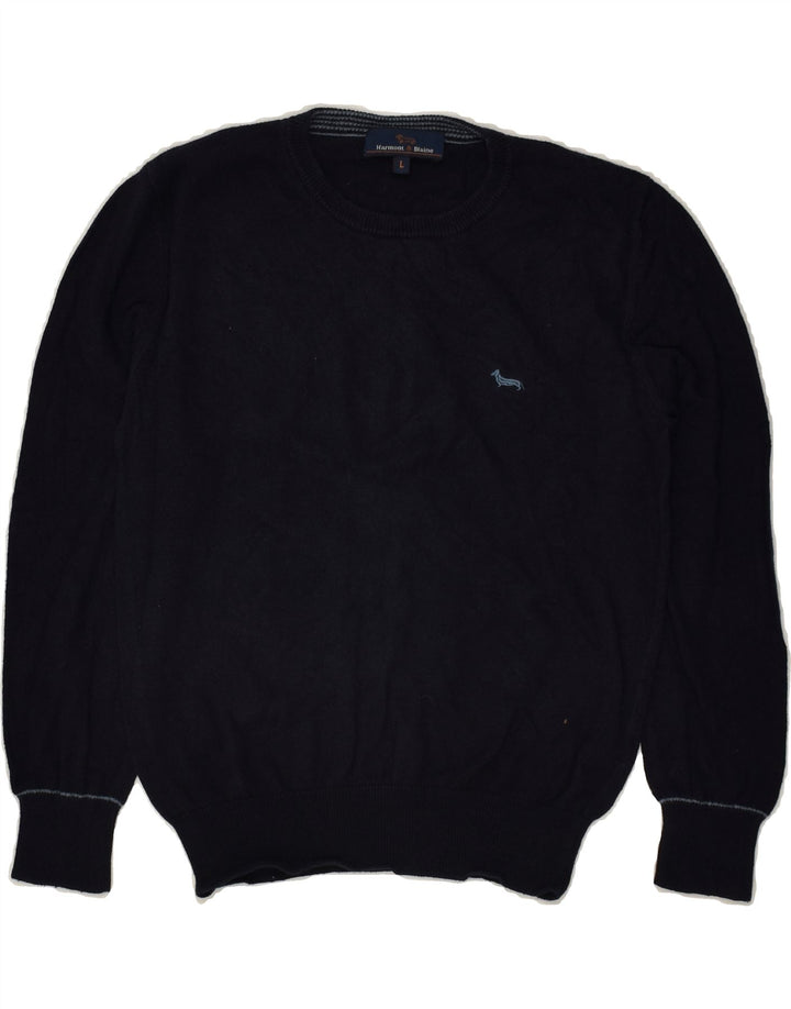 HARMONT & BLAINE Girls Crew Neck Jumper Sweater 9-10 Years Large Navy Blue | Vintage Harmont & Blaine | Thrift | Second-Hand Harmont & Blaine | Used Clothing | Messina Hembry 