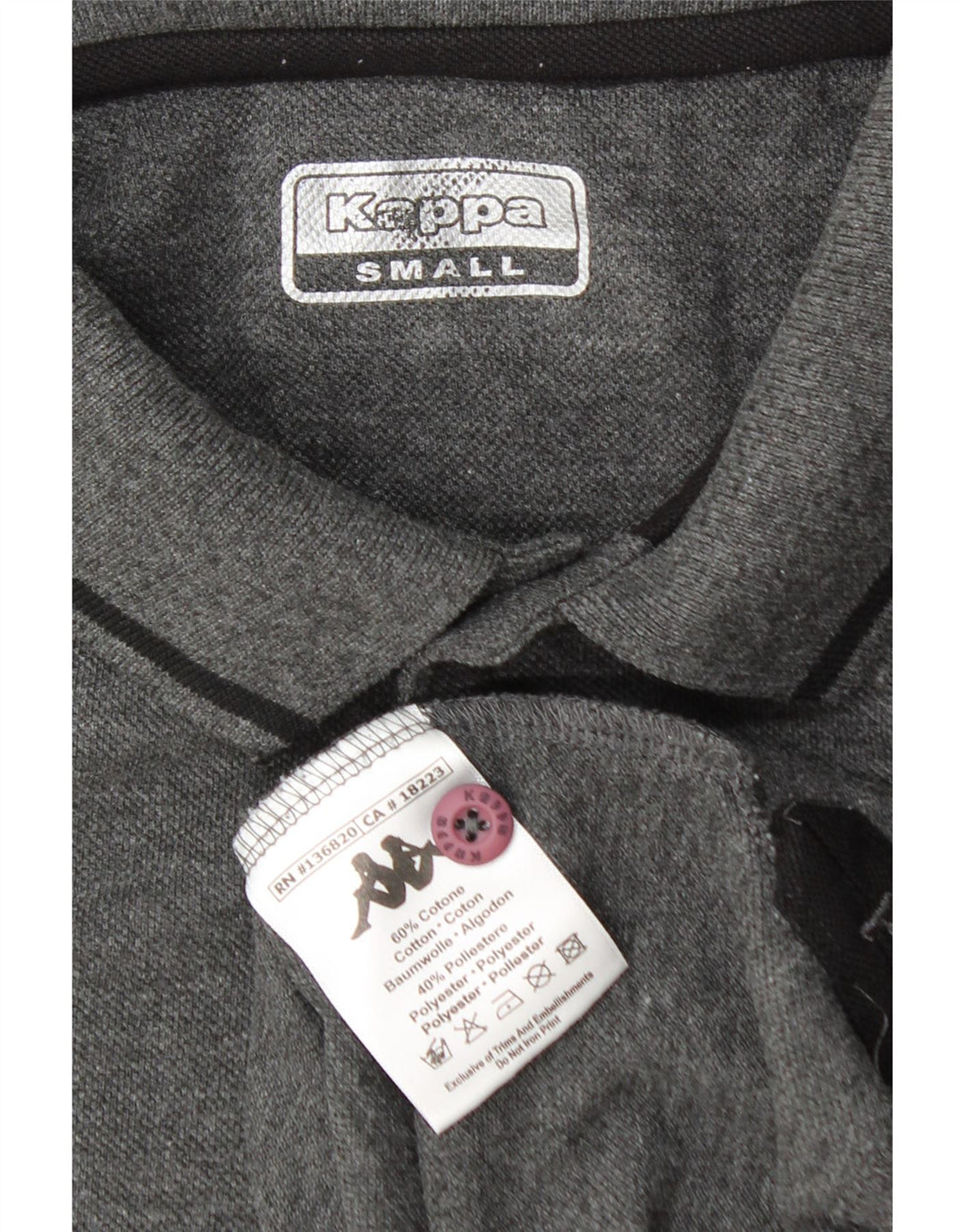 Мужская рубашка-поло Kappa, маленькая серая, хлопок