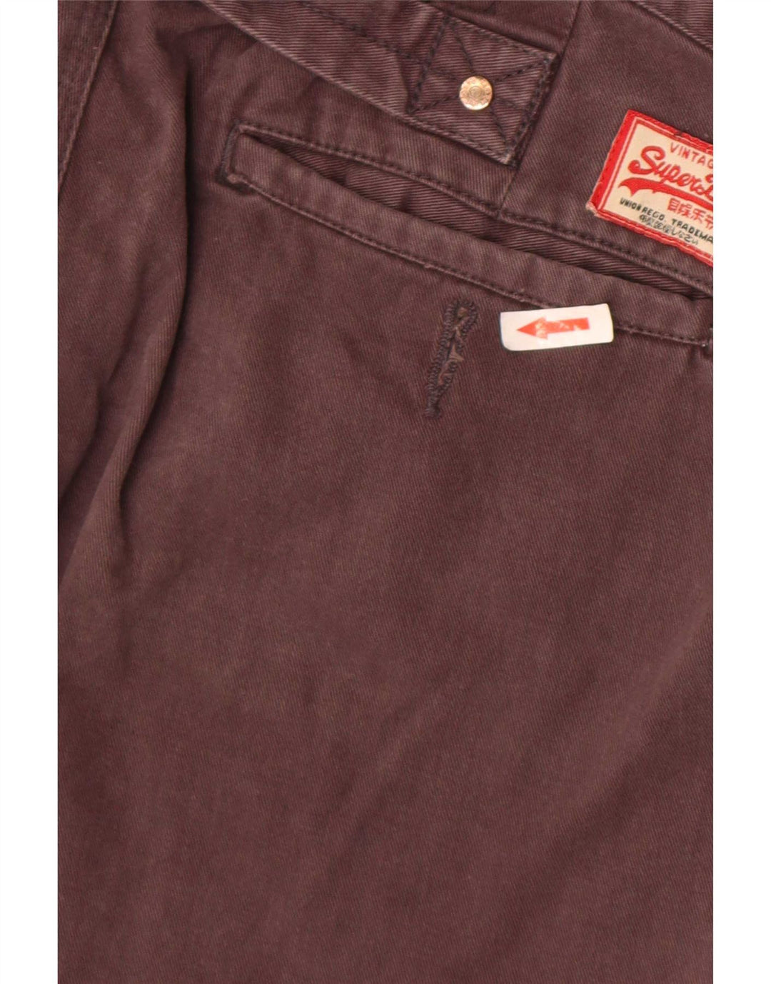 Мужские шорты-чиносы Superdry W30, хлопковые, среднего коричневого цвета
