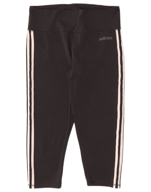 Женские леггинсы-капри Adidas Climalite UK 16/18, большой черный полиэстер
