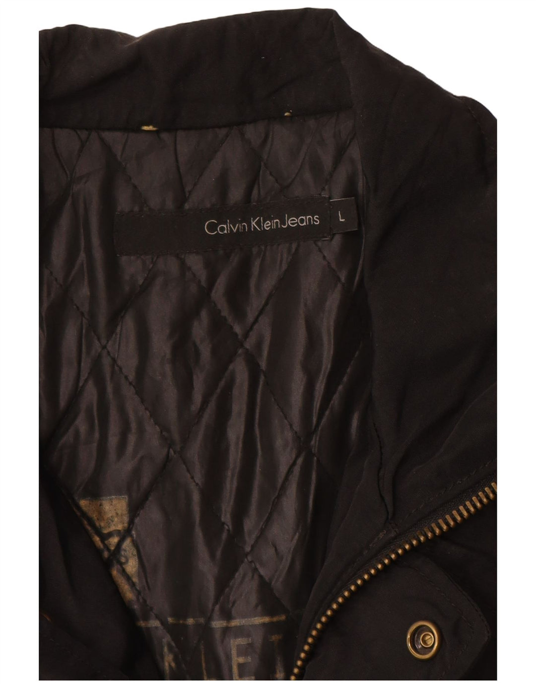 Мужская куртка в стиле милитари Calvin Klein Jeans UK 40, большой черный нейлон