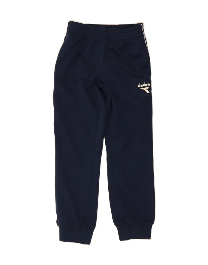 DIADORA Boys Tracksuit Trousers Joggers 9-10 Years  Navy Blue Polyester Vintage Diadora and Second-Hand Diadora from Messina Hembry 