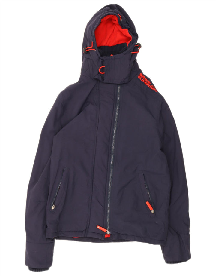 Мужская ветровка с рисунком Superdry UK 36, маленькая, темно-синяя