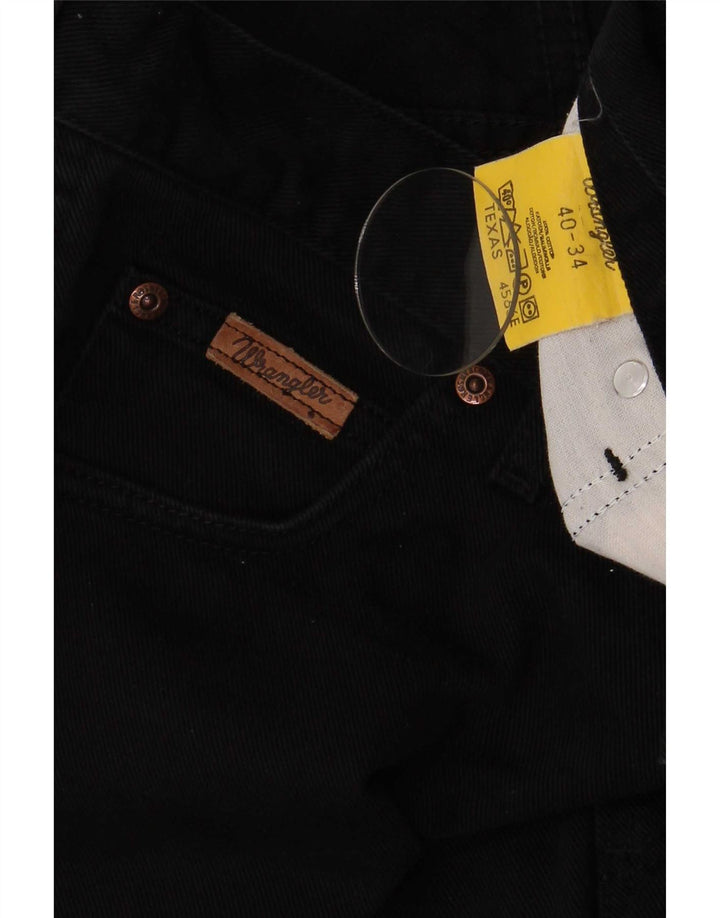 Мужские прямые джинсы Wrangler Texas W40 L34, черный хлопок